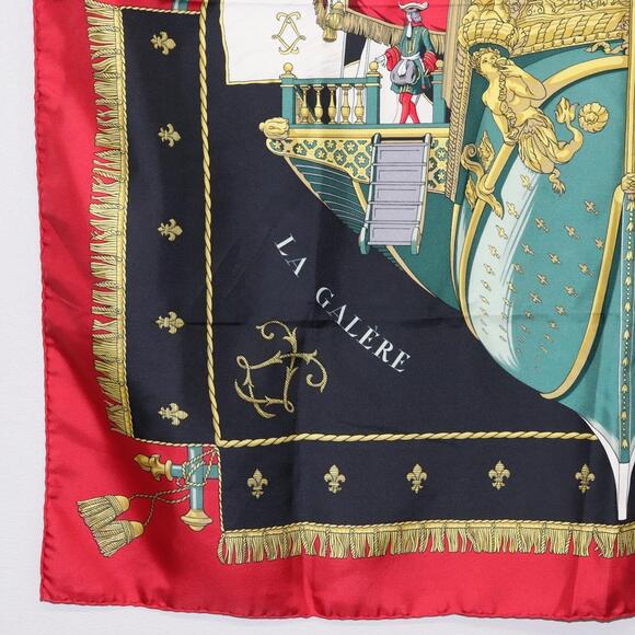HERMES Carre 90 Scarf ""VUE DU CAROSSE DE LA GALERE LA REALE "" Silk Auth hk3012 - Picture 8 of 13